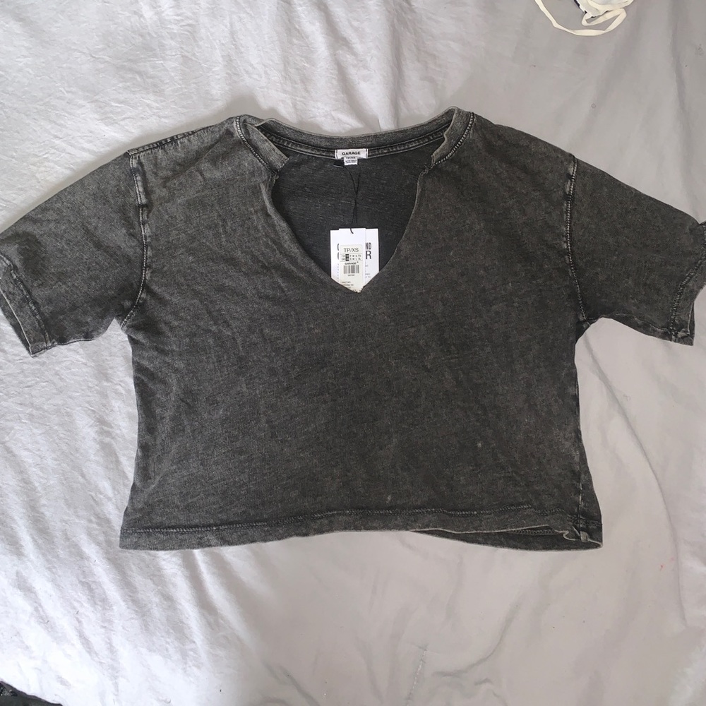 Garage Acid Wash Cropped Tee